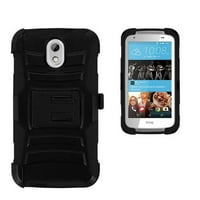 & E Shell Case Armor Kombo pentru HTC Desire negru negru W curea Clip Toc