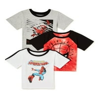 Tricouri grafice Spiderman pentru bebeluși și copii mici, Pachet 3, dimensiuni 12M-5T