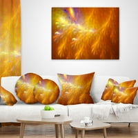 Designart Mystic Yellow Thunder Sky - pernă abstractă-12x20