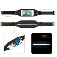Reiko Wireless ' universal Running sport Belt pentru iPhone 6s sau în. Dispozitiv cu două buzunare și Led în negru 2-pack