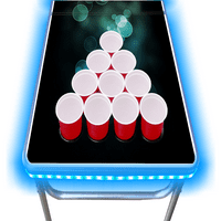 8-picior profesional bere pong masă W Cupa găuri & LED lumini strălucitoare-Bubbles Edition