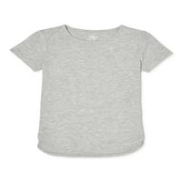 Tricou Solid Cu Mânecă Scurtă Pentru Fete Athletic Works, Mărimi 4 - & Plus