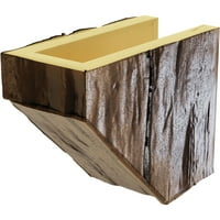Ekena Millwork 8 H 8 D 48 W Riverwood Fau lemn semineu Mantel Kit cu Ashford Corbels, Premium în vârstă de