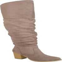 Femei Journee Collection Kaison peste genunchi Slouch Boot Taupe Fau Suede 6. M