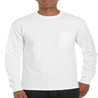 Gildan bărbați Ultra bumbac Clasic Maneca lunga buzunar T-Shirt