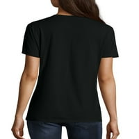 Hanes femei cu maneci scurte V-Neck grafic T-Shirt