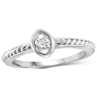JewelersClub inele cu diamante pentru femei – carate alb diamant inel Bijuterii-Sterling argint benzi pentru femei -- Inel de JewelersClub