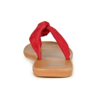 Compania Brinley. Sandale Flip-Flop Din Piele FAU Pentru Femei