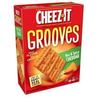 Cheez-It caneluri crocante biscuiți gustare brânză, Cheddar fierbinte și picant, cutie 9oz
