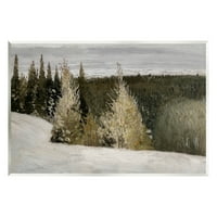 Zăpadă Pante Pădure Natura Peisaj Pictura Neîncadrate Arta Imprimare Perete Arta