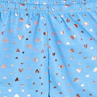 Set de pijamale cu mânecă scurtă Btween Girl ' s Tie Dye Love, 3 piese, dimensiuni 4-12