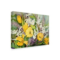 Marcă comercială Artă Plastică 'lalele galbene Iris alb Heather' pânză artă de Joanne Porter