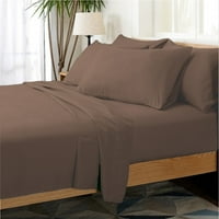 Hotel Collection Rayon derivat din set de lenjerie de pat din bambus, California King, ciocolată