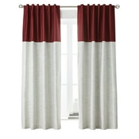 Better Homes & Gardens Colorblock Solid Polyester Pole Top Blackout single Cortina Panel, 50x108 Rust, roșu