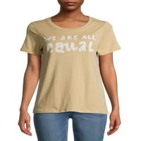 Tricou grafic egal pentru Femei gri de Grayson Social cu mâneci scurte