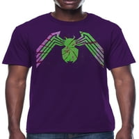 Pachet de tricouri grafice Marvel Venom Green Outline & Spider Logo pentru bărbați și bărbați Mari