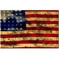 Wynwood Studio Hărți și steaguri Wall Art Canvas printuri 'the Flag' steaguri ale țărilor americane-roșu, alb
