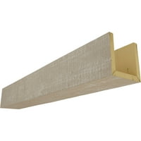 Ekena Millwork 4W 10h 8' L 3-fețe dur cedru Endurathane Fau lemn tavan grindă, alb spălate
