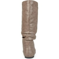 Femei Journee Collection Jayne Extra Wide vițel genunchi mare Slouch Boot Taupe Fau piele M