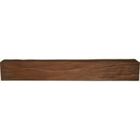 Ekena Millwork 8 W 6 H 10 ' L 3-fețe Riverwood Endurathane Fau lemn tavan grindă, Pecan naturale