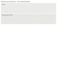 Colecție De Reflecții Personalizate, Jaluzele Din Lemn Fau Fără Fir De 2, Alb Sablat, 3 4 Lățime 48 Lungime