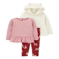 Carter ' s Child Of Mine Baby & Toddler Girls set de ținute cu jachetă cu glugă, luni-5T