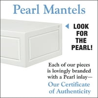Perlă Mantels Sarah Premium Alb MDF Mantel raft, vopsea albă crocantă, 72 L 9 D 5 H