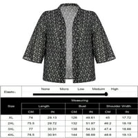 Chama Plus Dimensiune Maneca Kimono Cardigane pentru femei vara deschis - fata sifon Plaja acoperi