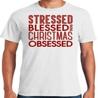 Graphic America Festive Holiday Christmas Citate colecția de tricouri grafice pentru bărbați