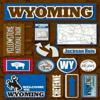 Jet Setters Autocolante Dimensionale-Wyoming, Pk 3, Reminisce