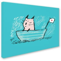 Marcă comercială Artă Plastică Sweet Sailor Cat artă pe pânză de Carla Martell