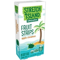 Stretch Island Benzi De Fructe Organice De Mere Scorțișoară 6-0. oz. Benzi