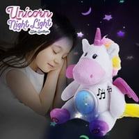 Dazmers Unicorn Star proiector lumina de noapte pentru copii-Unicorn umplute animale jucărie de pluș - musical suzeta Plus-cântece