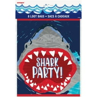 Pungi din plastic Shark Party Favor, 8ct