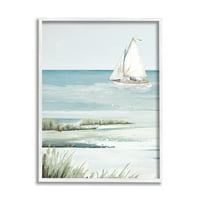 Navigatie Bay moale tradiționale ierboase nautice peisaj înrămate pictura arta Printuri