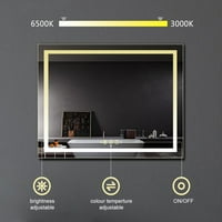 Taimei 48 W 36 h 1.5 D oglindă luminată cu LED, ecran tactil pornit oprit, design elegant de FOCA US