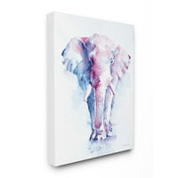 Stupell Industries colorat Abstract elefant Animal albastru acuarela pictura panza arta de perete de Aimee Del Valle