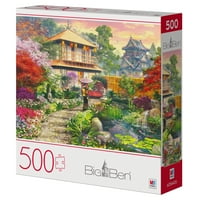 Puzzle de 500 de piese, pentru adulți și copii cu vârste mai mari, grădină japoneză