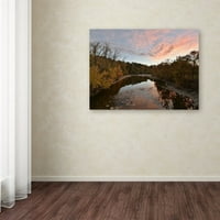 Marcă comercială Fine Art Rocky River Autumn Sunset Canvas Art de Kurt Shaffer