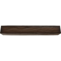 Ekena Millwork 10 W 10 H 8 ' L 3-fețe Riverwood Endurathane Fau lemn tavan grindă, mahon Premium