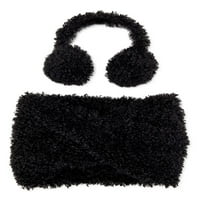 Timp și Tru femei Fau Fur Earmuffs & Fau Fur Twisted Snood Set