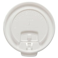 Dart Liftbk & Lock tab Cup capace pentru cupe de spumă, se potrivește cu cupe de 10 oz, alb, 2000 Carton-SCCDLX10R