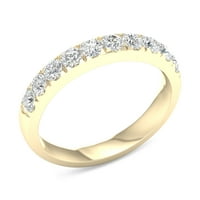 3 4CT TDW diamant 14k aur galben trupa de nunta