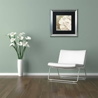 Marcă comercială Fine Art Petals Impasto II Canvas Art by Color Bakery negru mat, cadru argintiu
