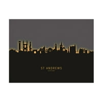 Michael Tompsett 'St Andrews Scoția Skyline Glow II' arta pânzei