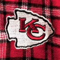 Bărbați roșu negru Kansas City Chiefs curte flanel pantaloni