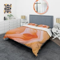 Designart 'Mineral Orange Agate' Set De Huse Moderne De Plapumă De La Mijlocul Secolului