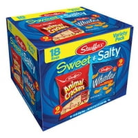 Stauffer ' s original Animal Crackers & Whales Cheddar Cheese Crackers Sweet & Salty Variety Pack, 1. Oz., Conte
