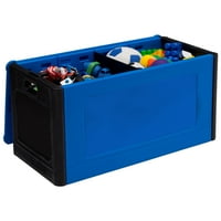 Delta copii Magazin de plastic durabil și organizează cutie de jucării, Albastru