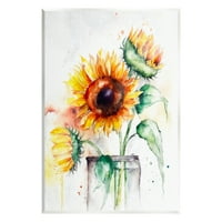 Stupell Floarea-Soarelui Moderne Acuarelă Stil Buchet Botanic & Floral Pictura Placa De Perete Unframed Art Print Wall Art